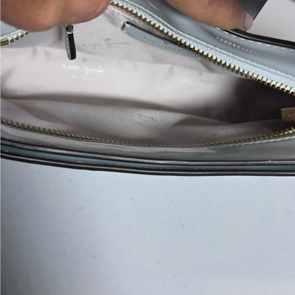 Authentic Kate Spade Glossy Pale Blue Shoulder Bag